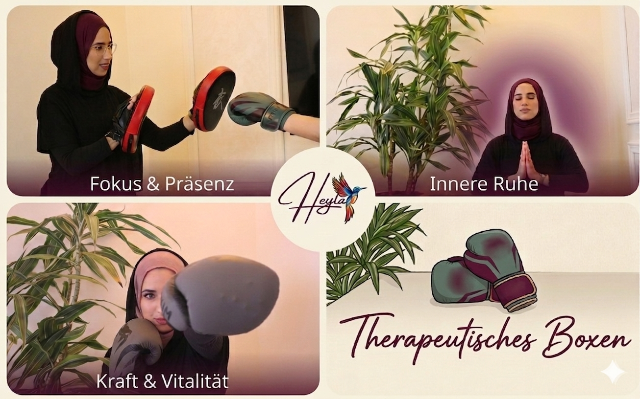 Therapeutisches Boxen bei Heyla Coaching – Collage